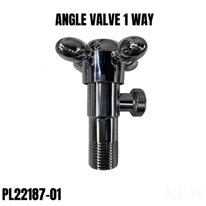 BUILDMATE x POLOLOCK by POLONET Angle Valve 1/2”x1/2” / 1/2”x1/2”x1/2” / 1/2”x1/2”x1/2” 90° – Stainless Steel Body with Copper Core & ABS Hand Wheel