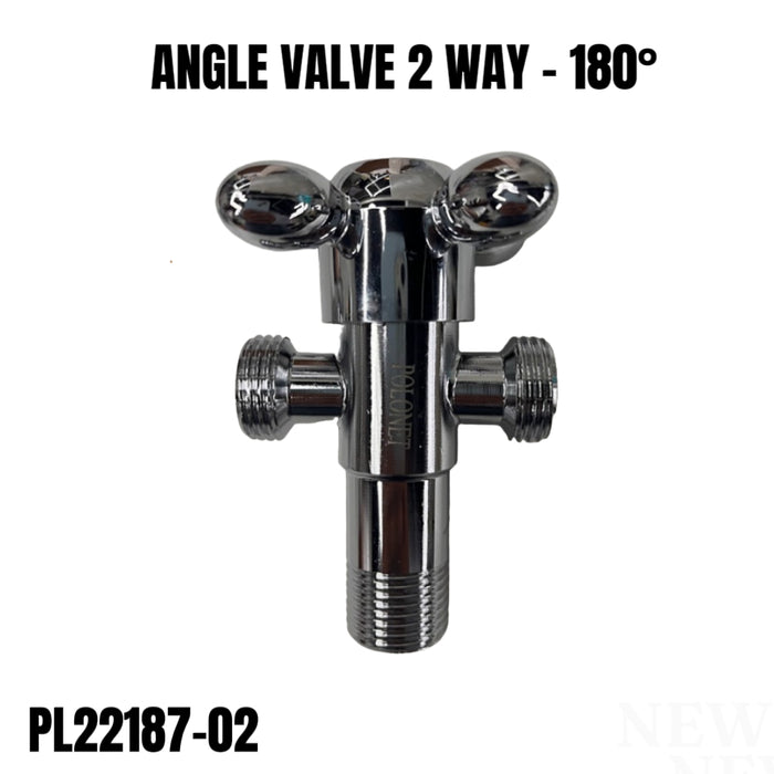 BUILDMATE x POLOLOCK by POLONET Angle Valve 1/2”x1/2” / 1/2”x1/2”x1/2” / 1/2”x1/2”x1/2” 90° – Stainless Steel Body with Copper Core & ABS Hand Wheel