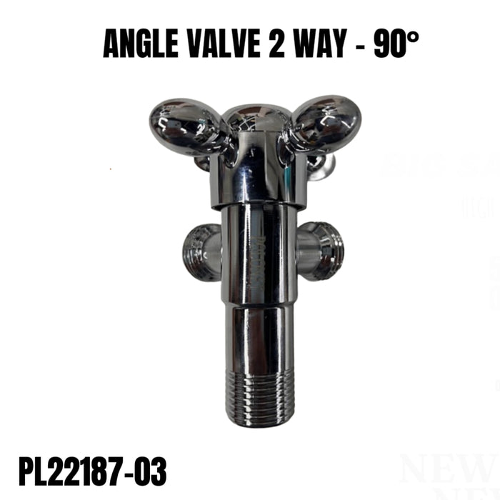 BUILDMATE x POLOLOCK by POLONET Angle Valve 1/2”x1/2” / 1/2”x1/2”x1/2” / 1/2”x1/2”x1/2” 90° – Stainless Steel Body with Copper Core & ABS Hand Wheel