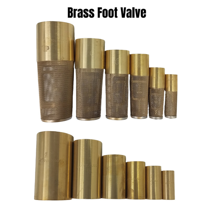 BUILDMATE x POLOLOCK Brass Foot Valve 1/2” – 2” – Durable Check Valve for Water Pumps & Plumbing Systems
