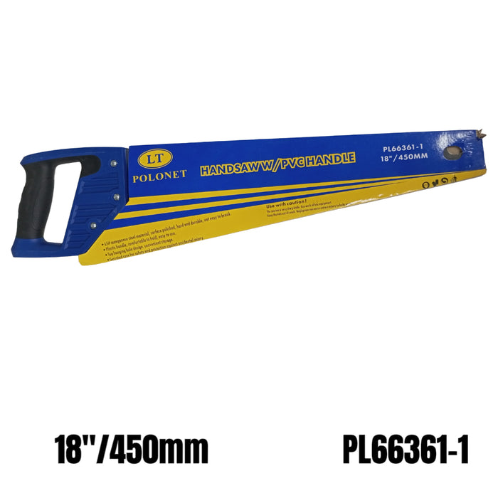 BUILDMATE x POLOLOCK by POLONET Handsaw 18” / 20” – Heavy-Duty Saw with PVC Handle for Wood & Metal Cutting