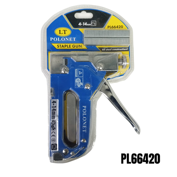 BUILDMATE x POLOLOCK by POLONET Heavy-Duty Staple Gun 4–14mm | Manual Tacker for Upholstery, Furniture & Woodworking