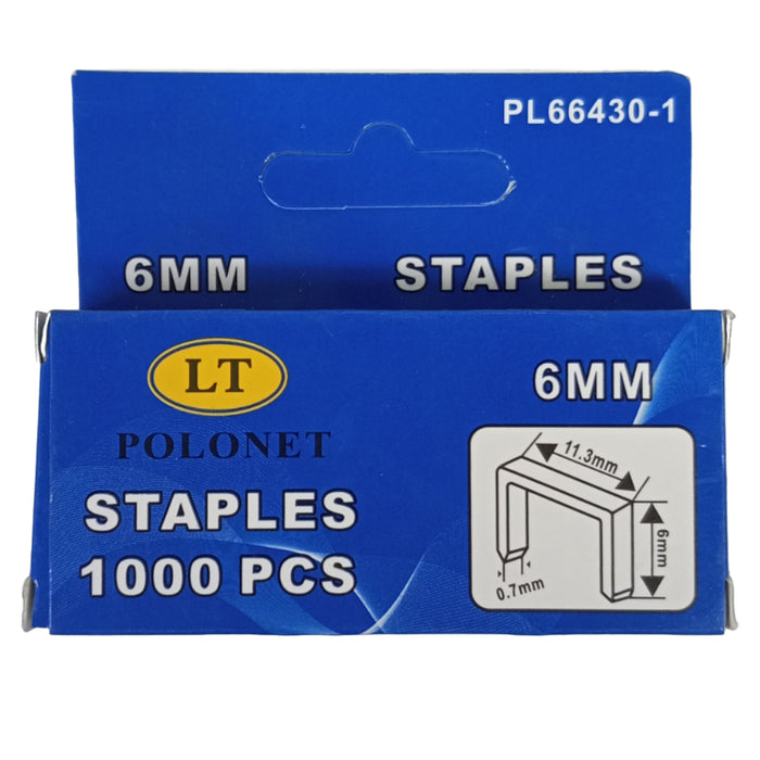 BUILDMATE x POLOLOCK Heavy-Duty Staples 6mm / 8mm / 10mm | 1000pcs Universal Staple Pins for Staple Gun & Upholstery Tools