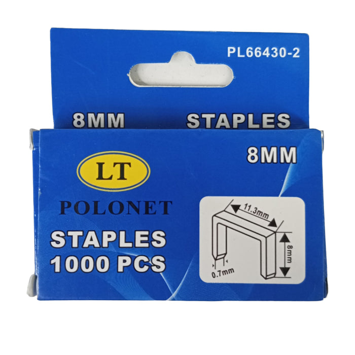 BUILDMATE x POLOLOCK Heavy-Duty Staples 6mm / 8mm / 10mm | 1000pcs Universal Staple Pins for Staple Gun & Upholstery Tools