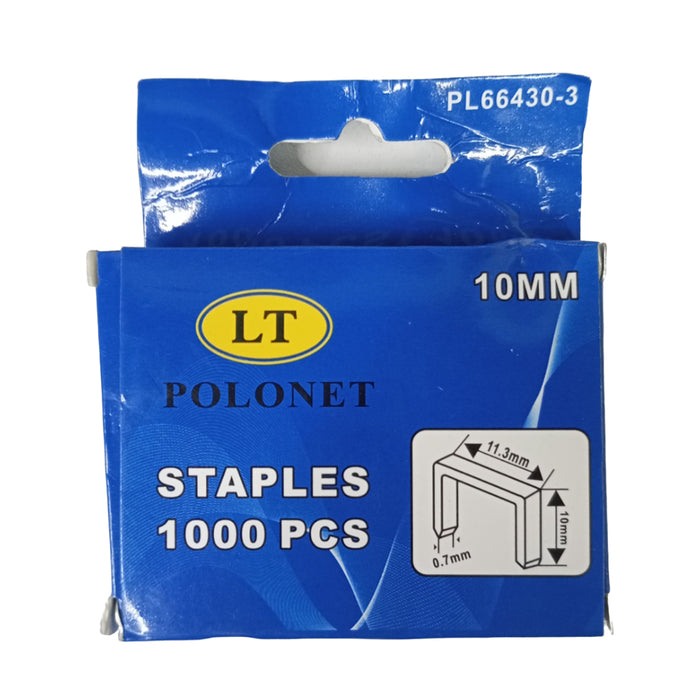 BUILDMATE x POLOLOCK Heavy-Duty Staples 6mm / 8mm / 10mm | 1000pcs Universal Staple Pins for Staple Gun & Upholstery Tools