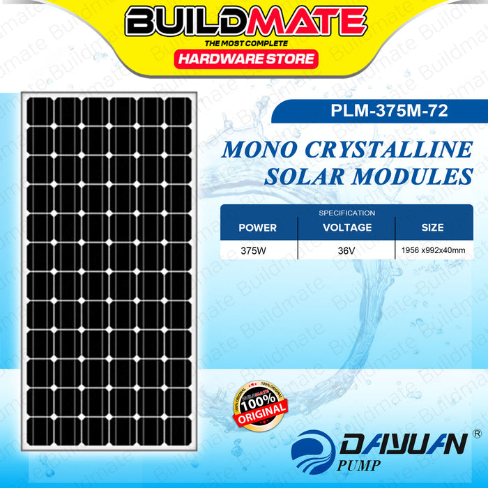 BUILDMATE Dayuan Mono Crystalline Solar Module 320W Solar Panel SOLD PER PIECE PLM-320M-60 / PLM-375M-72