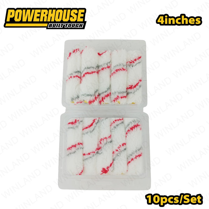 BUILDMATE x POWERHOUSE (10pcs/Set) Mini Paint Roller Refill Set 4inches Cotton PH-MPRRS-410C