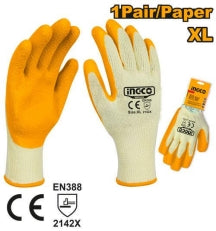 INGCO Latex Gloves for Hand Protection & Comfort HGVL05 IHT - BUILDMATE