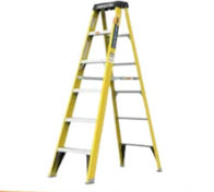 Buildmate x PowerHouse Fiberglass Step Ladder 4/6/8/10 Steps Single Sided Heavy Duty PH-FGSSSTLD PHHT