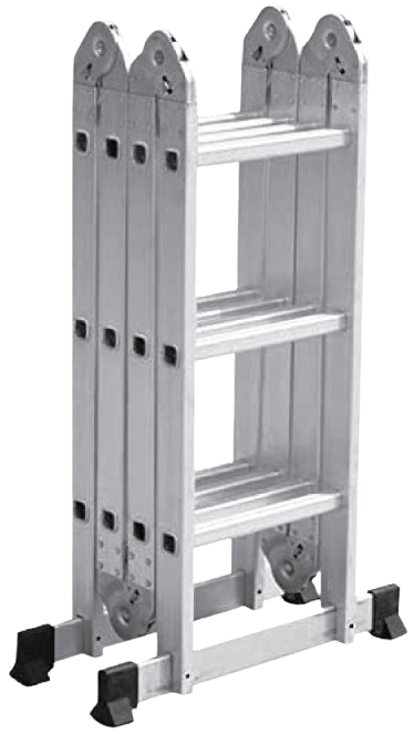 Buildmate x PowerHouse 20ft/24ft Aluminum Folding Ladder Multi-Purpose Heavy Duty MPAFL Series PHHT