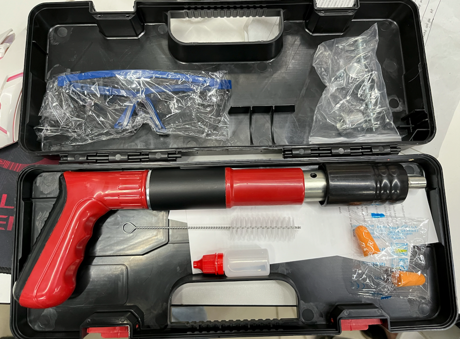 BUILDMATE Powder Actuated Nail Gun Kit Heavy Duty Concrete & Steel Fastening Tool Set