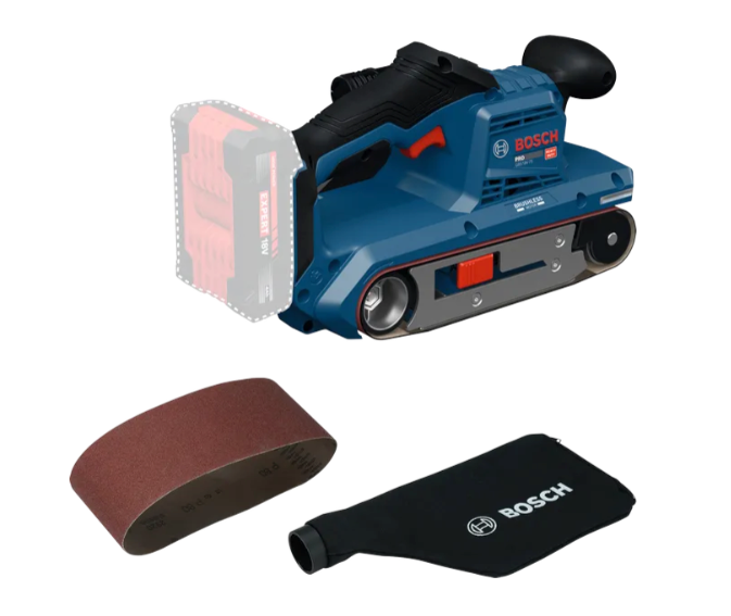 Buildmate x BOSCH Cordless Belt Sander 18V Brushless 75mm Professional Wood Sander GBS 18V-75 06012C2080 BPT