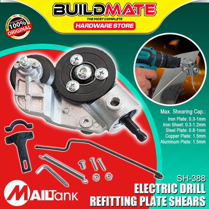 BUILDMATE Mailtank Electric Drill Refitting Plate Shear Sheet Metal Cutting Attachment Plate Drill Adapter Conversion Shear Quick Cutting Tool SH388