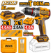 INGCO 20V Brushless Cordless Impact Drill w/ 2pcs Battery & Charger for Heavy-Duty Drilling & Driving CIDLI20868 ICPT - BUILDMATE