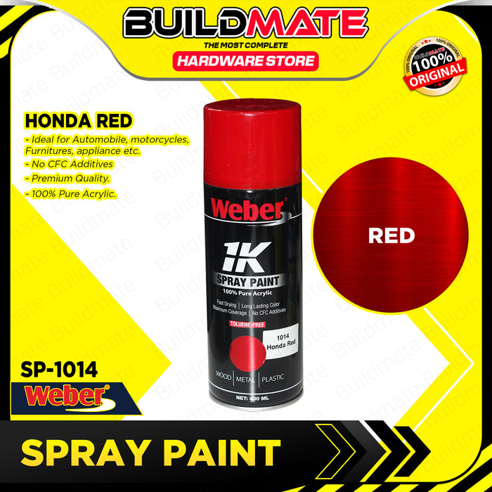 BUILDMATE Weber / Bosny Auto Spray Paint 400ml Fast Drying Pure Acrylic Color Sprayer Paint Automotive Finishes SOLD PER PIECE