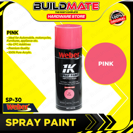BUILDMATE Weber Auto Spray Paint 400ml Fast Drying Pure Acrylic Color Sprayer Paint Automotive Finishes SOLD PER PIECE