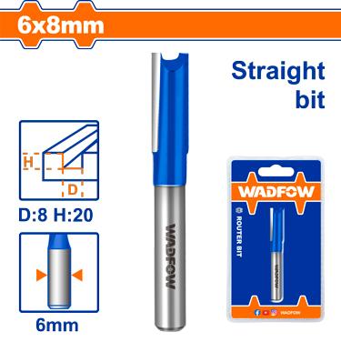 WADFOW 6.35mm-25mm Router Bit / Straight Bit Wood Milling Cutter SOLD PER PIECE WHT