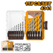 INGCO 15pcs 4341 HSS Drill Bit Set for Metal, Wood, & Plastic Drilling AKDL51506 IHT - BUILDMATE