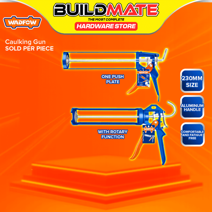 BUILDMATE Wadfow Caulking Gun 9" Inch Manual Injection Caulk Silicon Sealant Gun SOLD PER PIECE  WCG4109 / WCG3109  - WHT