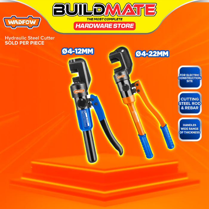 BUILDMATE Wadfow Hydraulic Steel Cutter 4-12mm / 4-22mm Hydraulic Tool Cutting Steel Bar Manual Plier WCR1D12 WCR1D22 - WHT