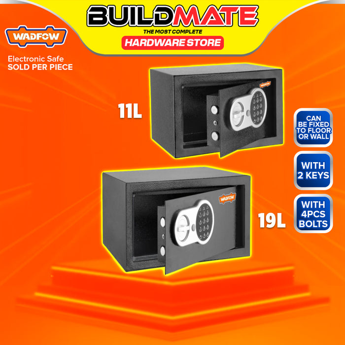 BUILDMATE Wadfow Wall Mounted Keypad Electronic Safe Box Personal Password Protected Security Lock Money Storage Cabinet Safe Vault with Mechanical Keys - WHT