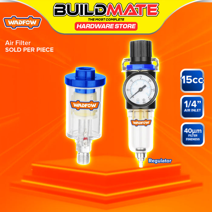 BUILDMATE Wadfow 1/4" Inch Air Filter / Regulator 15cc Oil Water Seperator SOLD PER PIECE WFF2602 / WFF3503 - WHT