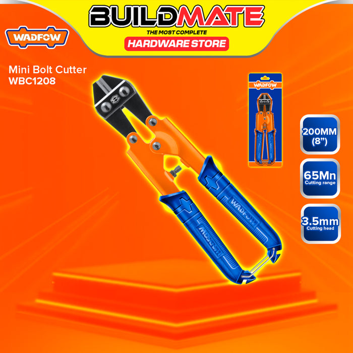 BUILDMATE Wadfow Mini Bolt Cutter 8" Inch Cr-v Blade Cuts Steel Wire Chain Link Fence Metal Rods Cutting Pliers Hand Tools SOLD PER PIECE  WBC1908  / WBC1208 - WHT