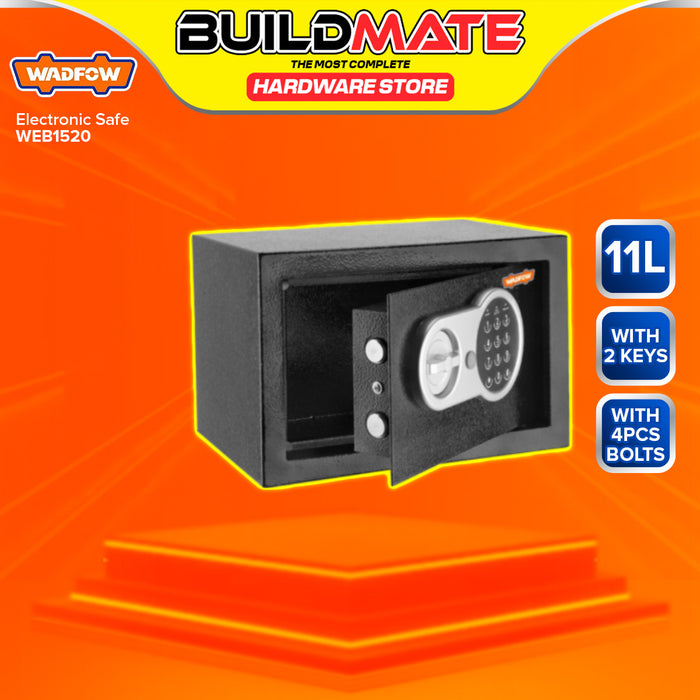 BUILDMATE Wadfow Wall Mounted Keypad Electronic Safe Box Personal Password Protected Security Lock Money Storage Cabinet Safe Vault with Mechanical Keys - WHT