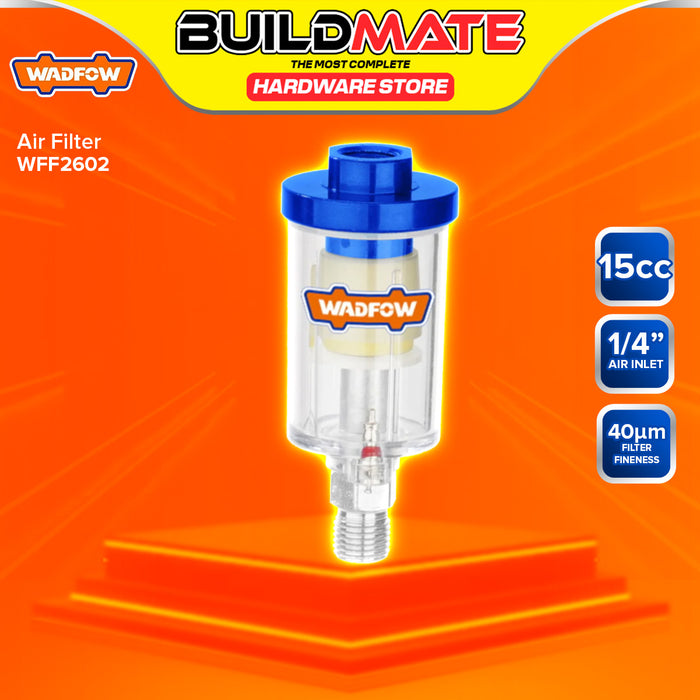 BUILDMATE Wadfow 1/4" Inch Air Filter / Regulator 15cc Oil Water Seperator SOLD PER PIECE WFF2602 / WFF3503 - WHT