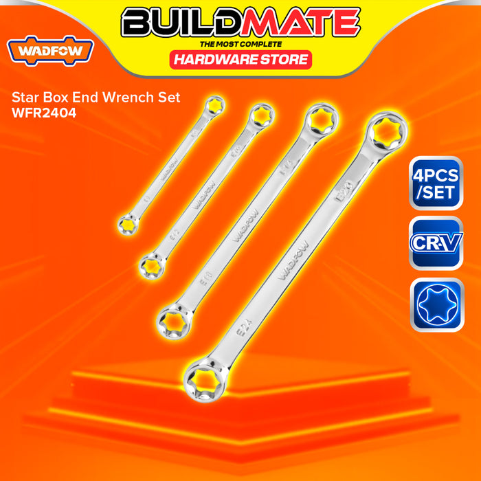 BUILDMATE Wadfow 4PCS/SET Star Box End Wrench Set High-Quality Stainless Steel WFR2404 - WHT
