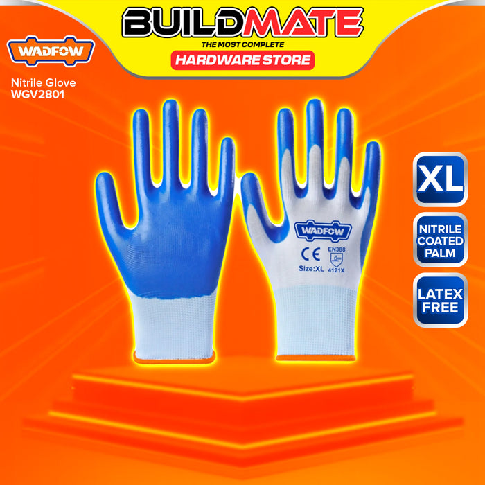 BUILDMATE Wadfow XL Nitrile Glove Protective Work Gloves Nitrile Elastic and Flexible WGV2801 - WHT