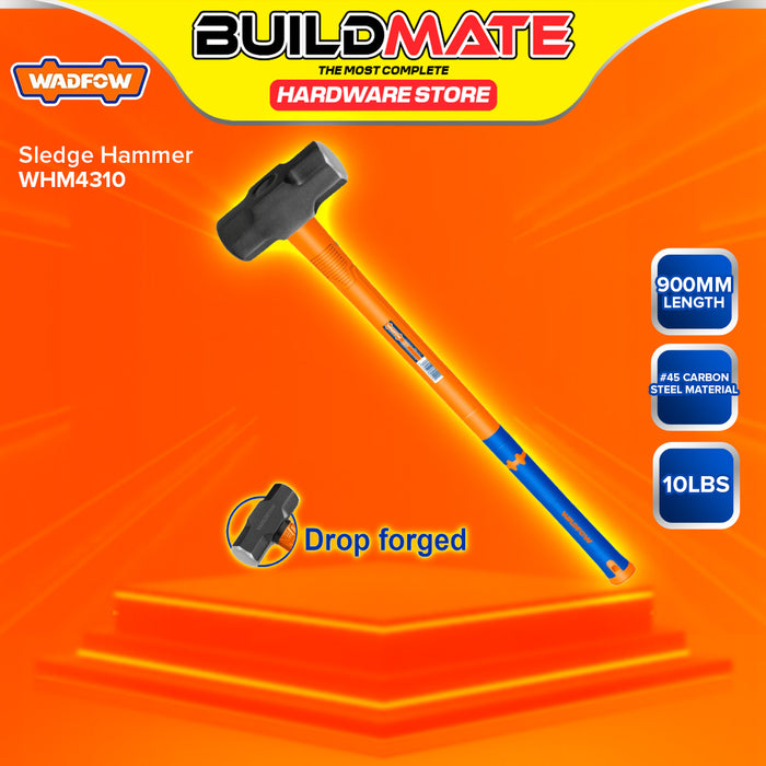 WADFOW 6LB-12LB Sledge Hammer Stoning Maso Fiberglass Handle Large Tool for Wall Smashing •BUILDMATE• WHT