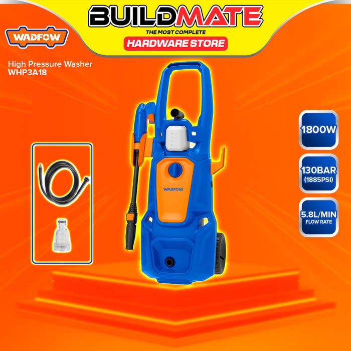 BUILDMATE Wadfow High Pressure Washer 1800W / 2200W Car Wash Power Water Spray Outdoor Cleaner Car Sprayer SOLD PER SET WHP3A18 / WHP3A22 - WPT