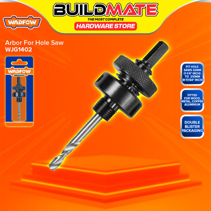 BUILDMATE Wadfow Arbor For Hole Saw 3/8" Inch - 7/16" Inch Hex Shank WJG1401 / WJG1402 - WHT