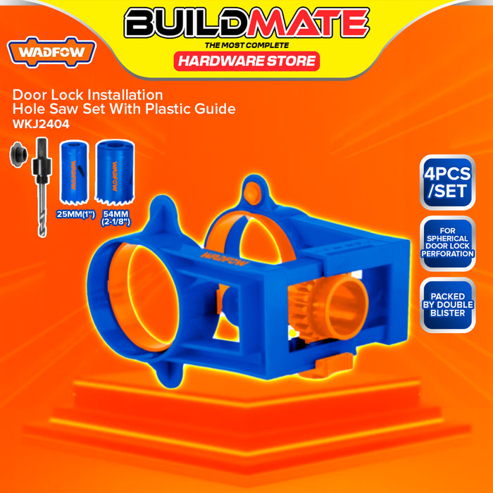 BUILDMATE Wadfow 4pcs Door Lock Installation Hole Saw Set Hole Saw WKJ2404 - WHT