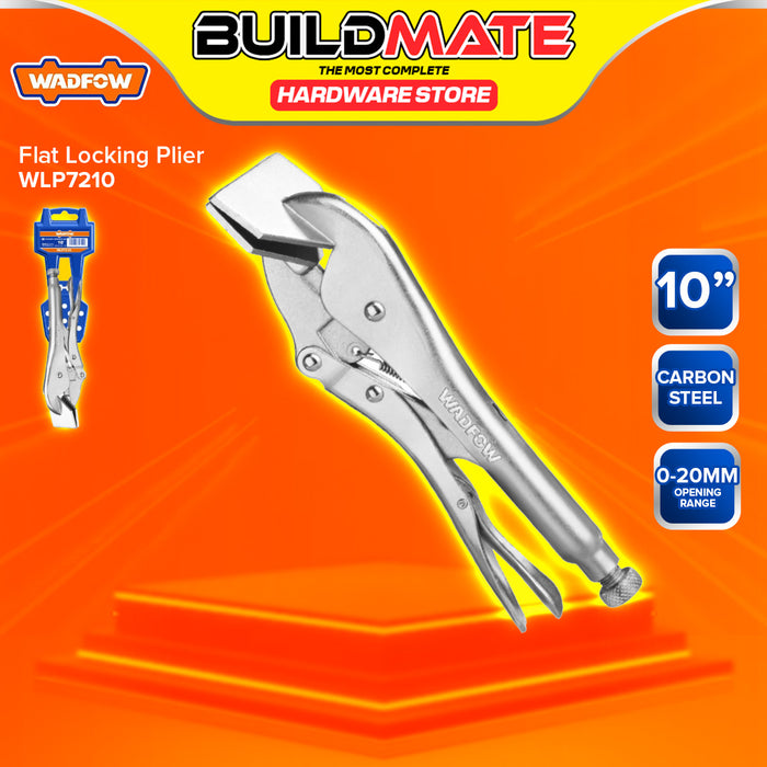 BUILDMATE Wadfow Flat Jaw Locking Plier 10" Inch Carbon Steel Vise Grip Clamp Pliers Hand Tools WLP7210 - WHT