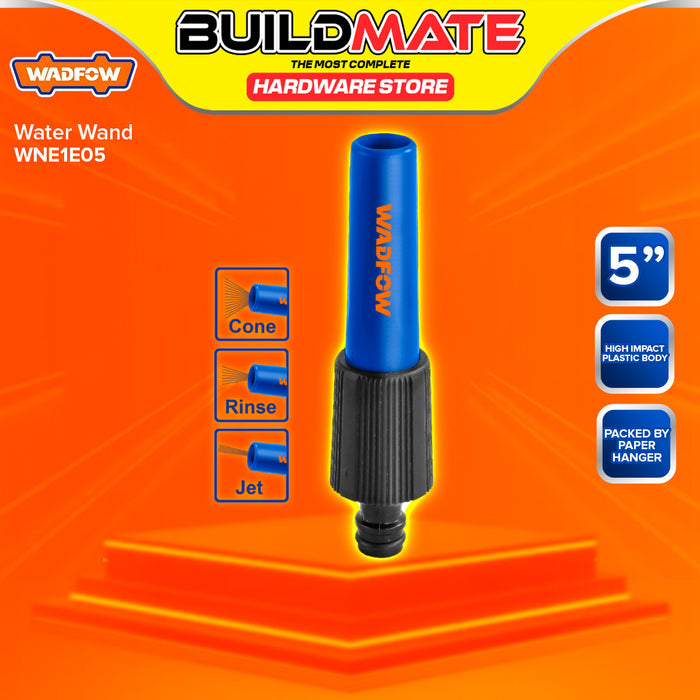 BUILDMATE Wadfow Water Wand 4"-6" Inch Adjustable 3-Way Pattern Garden Hose Attachment Water Sprayer Wand Nozzle Gardening Tool - WHT