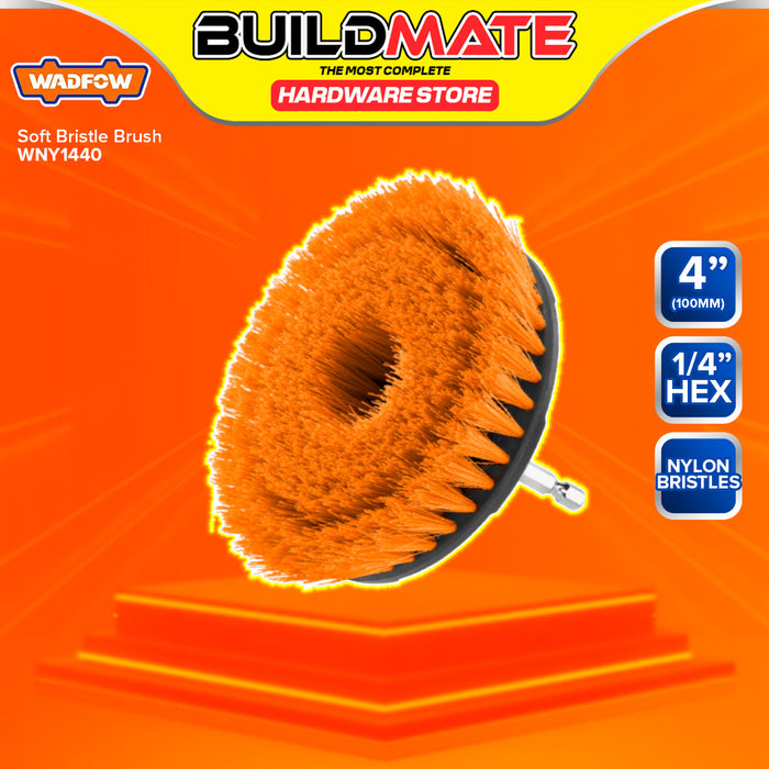 BUILDMATE Wadfow 4" Inch (100mm) Soft Bristle Brush Shank Cleaning Kit WNY1440 - WHT
