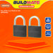 BUILDMATE Wadfow 2pcs / 4pcs Key-Alike Iron Padlock Set 38mm Short Shackle with 3pcs Iron Keys Anti-Theft Security Pad Lock - WHT