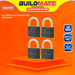 BUILDMATE Wadfow 2pcs / 4pcs Key-Alike Iron Padlock Set 38mm Short Shackle with 3pcs Iron Keys Anti-Theft Security Pad Lock - WHT