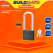 BUILDMATE Wadfow Iron Padlock 40MM - 75MM Long Shackle with 3pcs Iron Keys Anti-Theft Keyed High Security Pad Lock - WHT