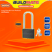 BUILDMATE Wadfow Iron Padlock 40MM - 75MM Long Shackle with 3pcs Iron Keys Anti-Theft Keyed High Security Pad Lock - WHT