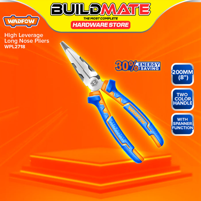 BUILDMATE Wadfow High Leverage Long Nose Pliers 6"- 8" Inch Hand Tool Plier SOLD PER PIECE WPL2716 / WPL2718 - WHT