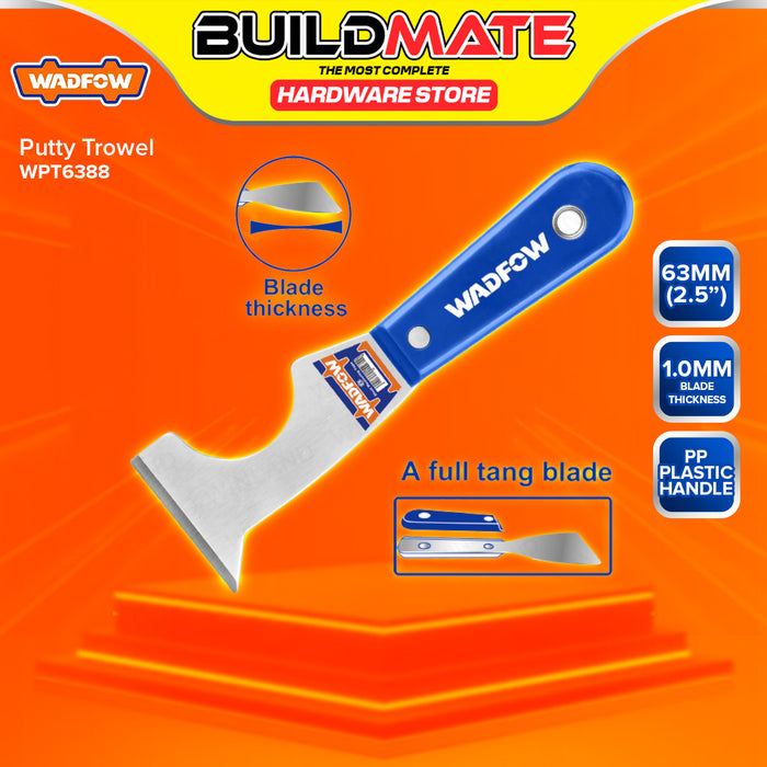 BUILDMATE Wadfow Putty Trowel 2.5" Inch Plastering Knife Drywall Taping Wall Paint Scraper Spatula WPT6388 - WHT