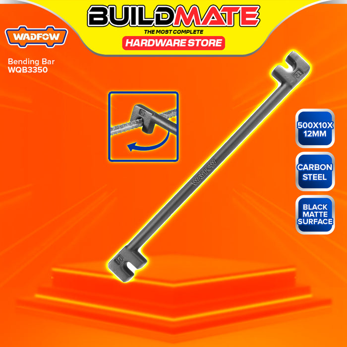 BUILDMATE Wadfow Cardbon Steel Metal Bending Bar Rod Tool 300mm - 600mm Drop Forged SOLD PER PIECE - WHT