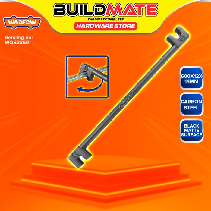 BUILDMATE Wadfow Cardbon Steel Metal Bending Bar Rod Tool 300mm - 600mm Drop Forged SOLD PER PIECE - WHT