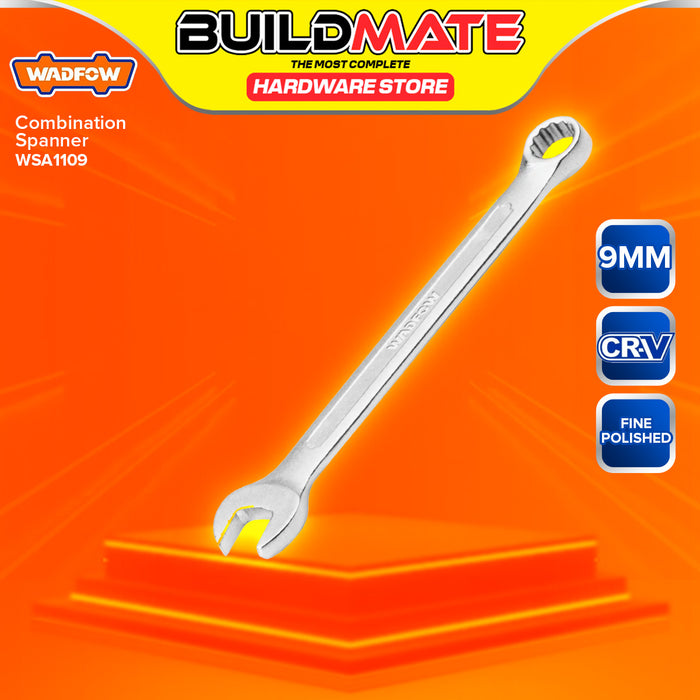 BUILDMATE Wadfow Combination Spanner 6mm-13mm Cr-V Double-Ended Box and Open End Ratchet Combination Wrench SOLD PER PIECE - WHT