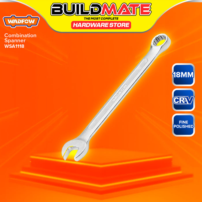 BUILDMATE Wadfow Combination Spanner 6mm-13mm Cr-V Double-Ended Box and Open End Ratchet Combination Wrench SOLD PER PIECE - WHT