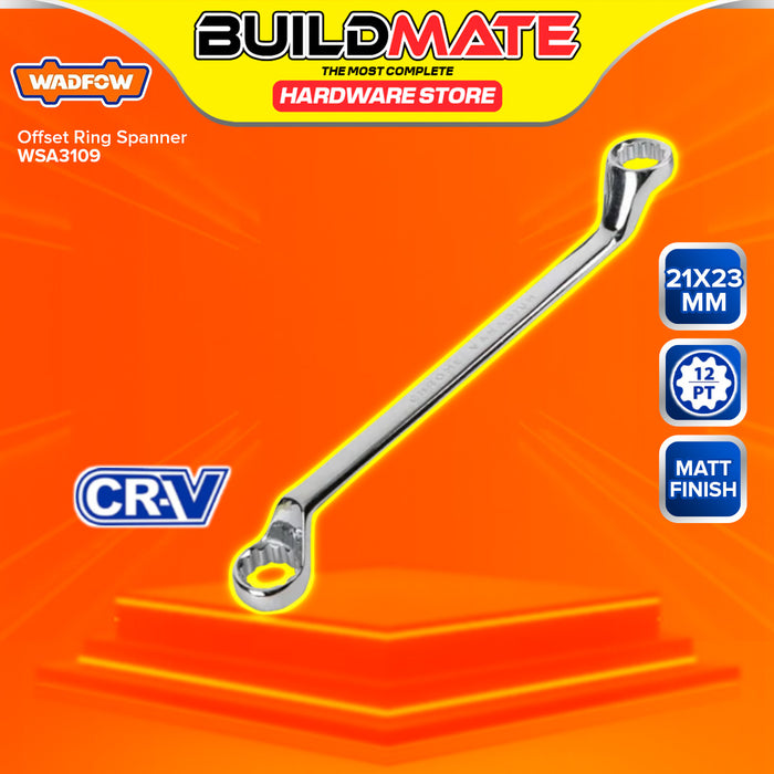 BUILDMATE Wadfow 6MM-32MM Offset Ring Spanner / Box End Wrench Dual Head Chrome Vanadium Steel SOLD PER PIECE - WHT