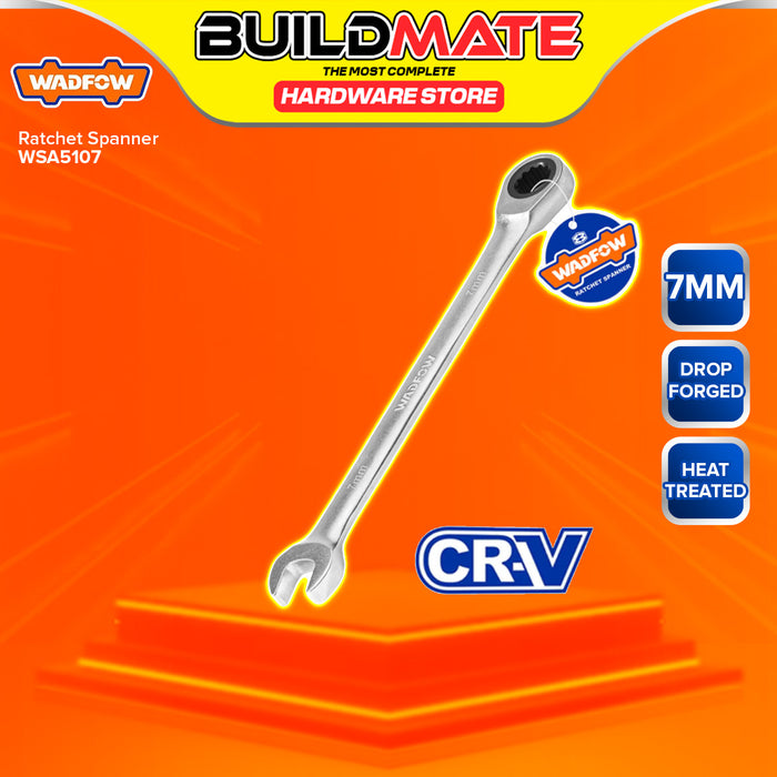 BUILDMATE Wadfow Combination Ratchet Spanner Wrench 6mm-18mm Cr-V Matte Finish Open- Ended Wrench SOLD PER PIECE - IHT